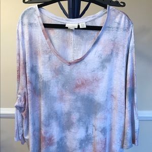 Tie Dyed Linen Top